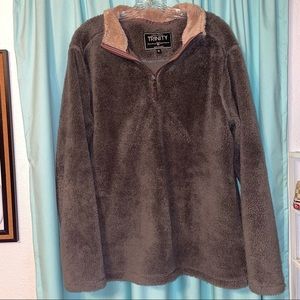 Gray Plush Pullover Sweater Size Medium